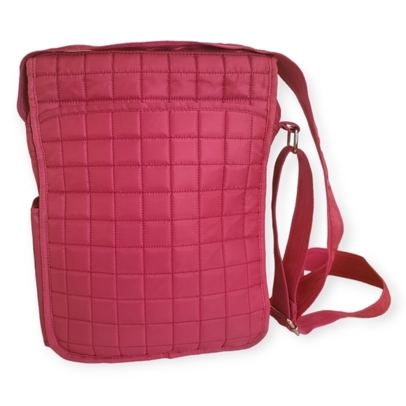 lug Hot Pink Quilted Moped Messenger Crossbody Bag - Picture 5 of 9
